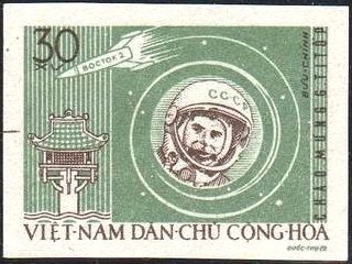 Stamp, German Titow visit Vietnam, Vietnam,  