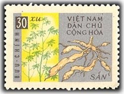 Stamp, Cassavas, Vietnam,  , Agriculture
