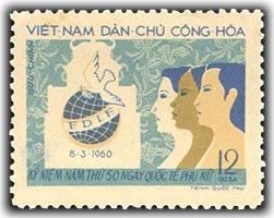 Stamp, 50th Anniv. of International Women's, Vietnam,  
