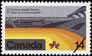 Stamp, XI Commonwealth Games - Games Stadium, Canada,  , Sport, Stadiums