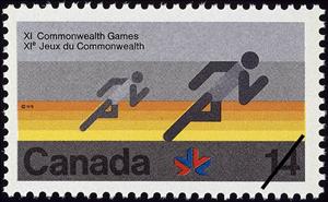 Stamp, XI Commonwealth Games - Running, Canada,  