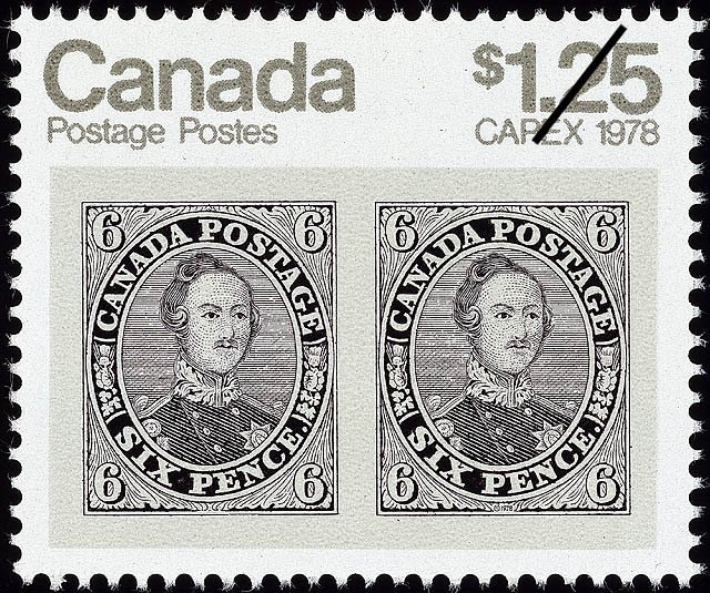 CAPEX 1978 - Pair of 1851 6d Prince Albert stamps