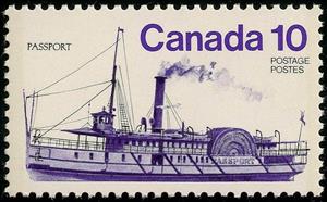 Stamp, Passport (paddle steamer), Canada,  , Ships