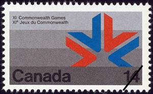 Stamp, XI Commonwealth Games- Games' Emblem, Canada,  , British Commonwealth, Seals (Emblems)
