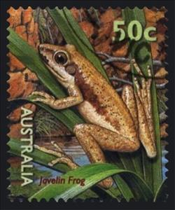 Stamp, Javelin Frog (Litoria microbelos), Australia,  , Frogs, Amphibians, Animals (Fauna)