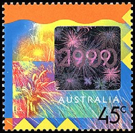 Stamp, Hologram, Australia,  
