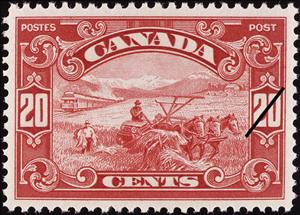 Stamp, Harvesting Wheat with Horses, Canada,  