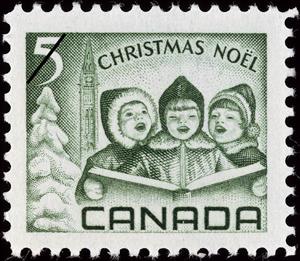 Stamp, Carol Singers, Canada,  , Christmas