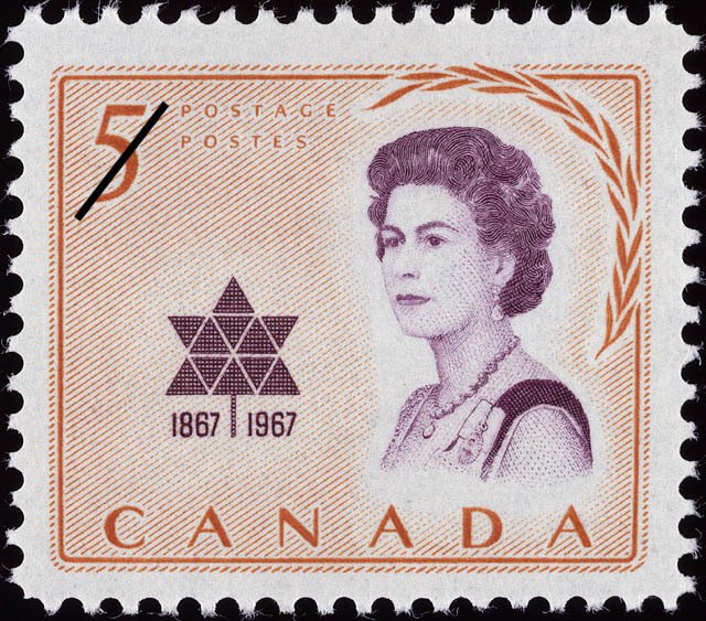 Queen Elizabeth II and Centennial Emblem