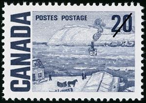Stamp, The Ferry, Quebec, Canada,  , Landscapes, Ferries, Mountains, Coastal Areas