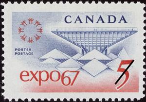Stamp, Expo 67 World's Fair, Canada,  