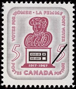 Stamp, Votes for Women, Canada,  