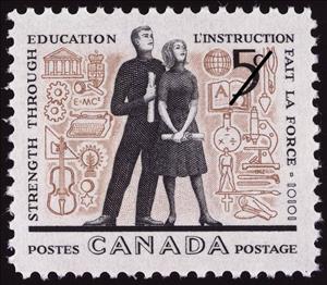 Stamp, Strength through education, Canada,  , Education