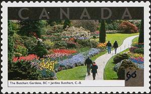Stamp, The Butchart Gardens, British Columbia, Canada,  