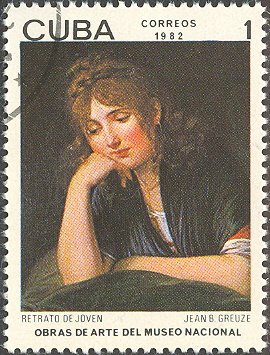 Jean-Baptiste Greuze. "Portrait of Young Woman"