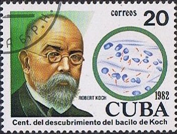 Stamp, Robert Koch, Cuba,  