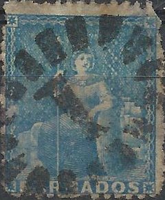 Stamp, Issues of 1859, Barbados,  