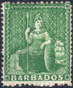 Stamp, Issues of 1861, Barbados,  