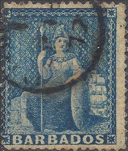 Stamp, Issues of 1861, Barbados,  