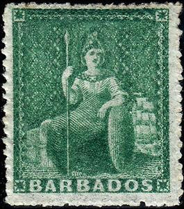 Stamp, Issue of 1861, Barbados,  