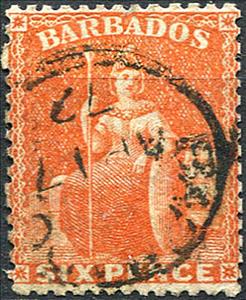 Stamp, Issue of 1871, Barbados,  