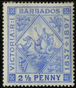 Stamp, Issue of 1897, Barbados,  