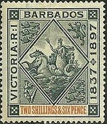 Stamp, Issue of 1897, Barbados,  