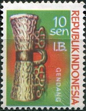 Stamp, Drum, Indonesia,  