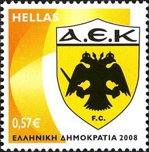 Stamp, AEK FC (1924), Greece,  , Sports Clubs, Football (Soccer)