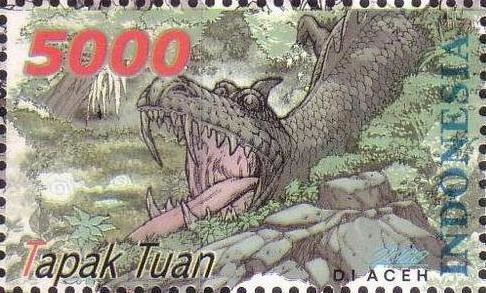 Stamp, Folk Tales, Indonesia,  