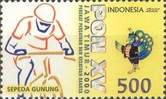 Stamp, National Sports Week, Indonesia,  , Sport