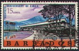 Stamp, 20th anniv of ECLA, Barbados,  