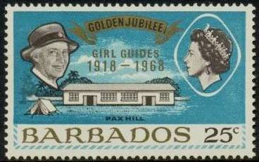 Stamp, Pax Hill headquarters, Barbados,  , Scouting