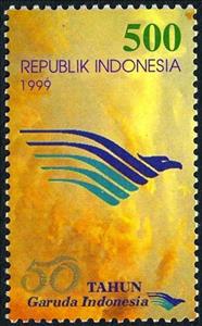 Stamp, Garuda Indonesia State Airline, Indonesia,  , Aviation