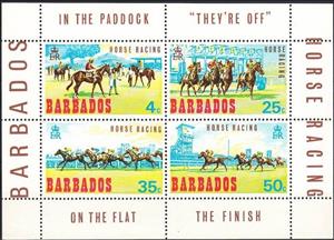Souvenir Sheet, Nos 312-315, Barbados,  , Horses