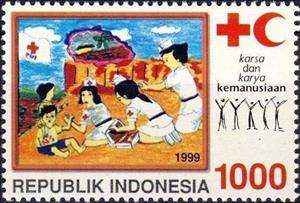 Stamp, International Red Cross Campaign, Indonesia,  , Red Cross and Red Crescent