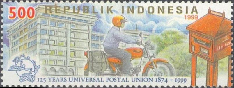 Universal Postal Union- Postman on motorcycle