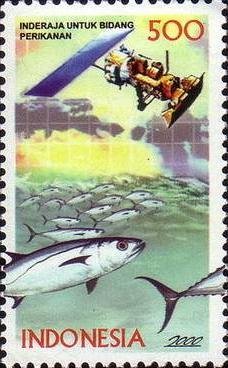 Stamp, Year of Technology, Indonesia,  , Fishes