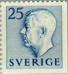 Stamp, King Gustaf VI Adolf, Sweden,  , Heads of State, Kings