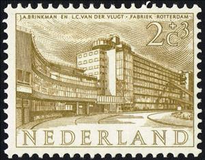 Stamp, Factory building of Van Nelle, Rotterdam, Netherlands,  , Factories, Architecture, Summer, Buildings
