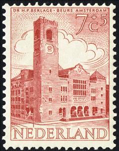 Stamp, Van Berlage exchange, Amsterdam, Netherlands,  , Architecture, Summer, Exchange Buildings, Buildings, Trade