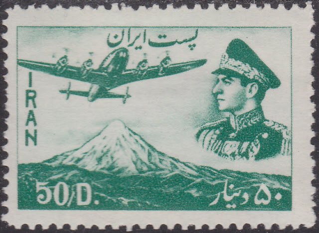 Plane above Mount Damāvand