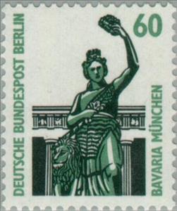 Stamp, Bavaria, Munich, Berlin,  , Sculptures