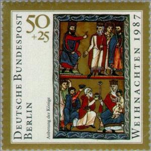Stamp, Adoration of the Magi, Berlin,  , Biblical Accounts, Christmas, Feasts, Miniatures
