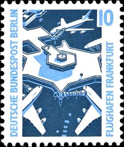 Stamp, Frankfurt airport, Berlin,  , Airports, Aviation, Aircrafts