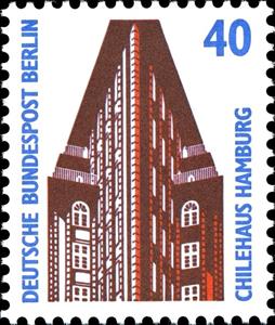 Stamp, Chile House, Hamburg, Berlin,  , Buildings