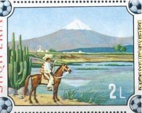 Mexican rider on Popocatepetl volcano