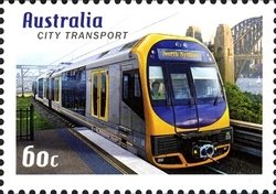 Stamp, Trains Sydney, Australia,  , Railways
