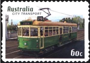 Stamp, Trams Melbourne, Australia,  , Trams
