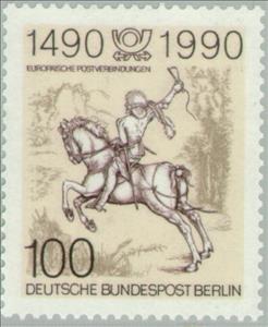 Stamp, The little postrider, Berlin,  , Postal Services, Postal Unions, Mammals, Horses, Animals (Fauna), Anniversaries and Jubilees